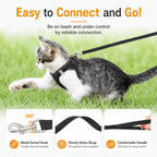 Adjustable Mesh Cat & Small Dog Harness and Leash Set