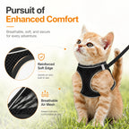 Adjustable Mesh Cat & Small Dog Harness and Leash Set