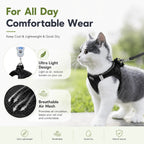 Adjustable Mesh Cat & Small Dog Harness and Leash Set