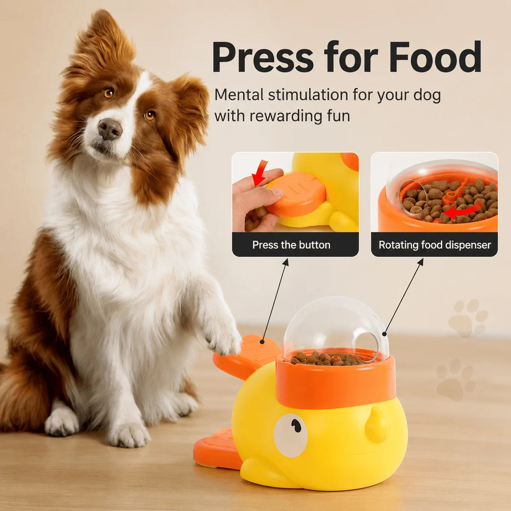 Interactive Duck Puzzle Treat Dispenser for Dogs & Cats – Slow Feeder Toy