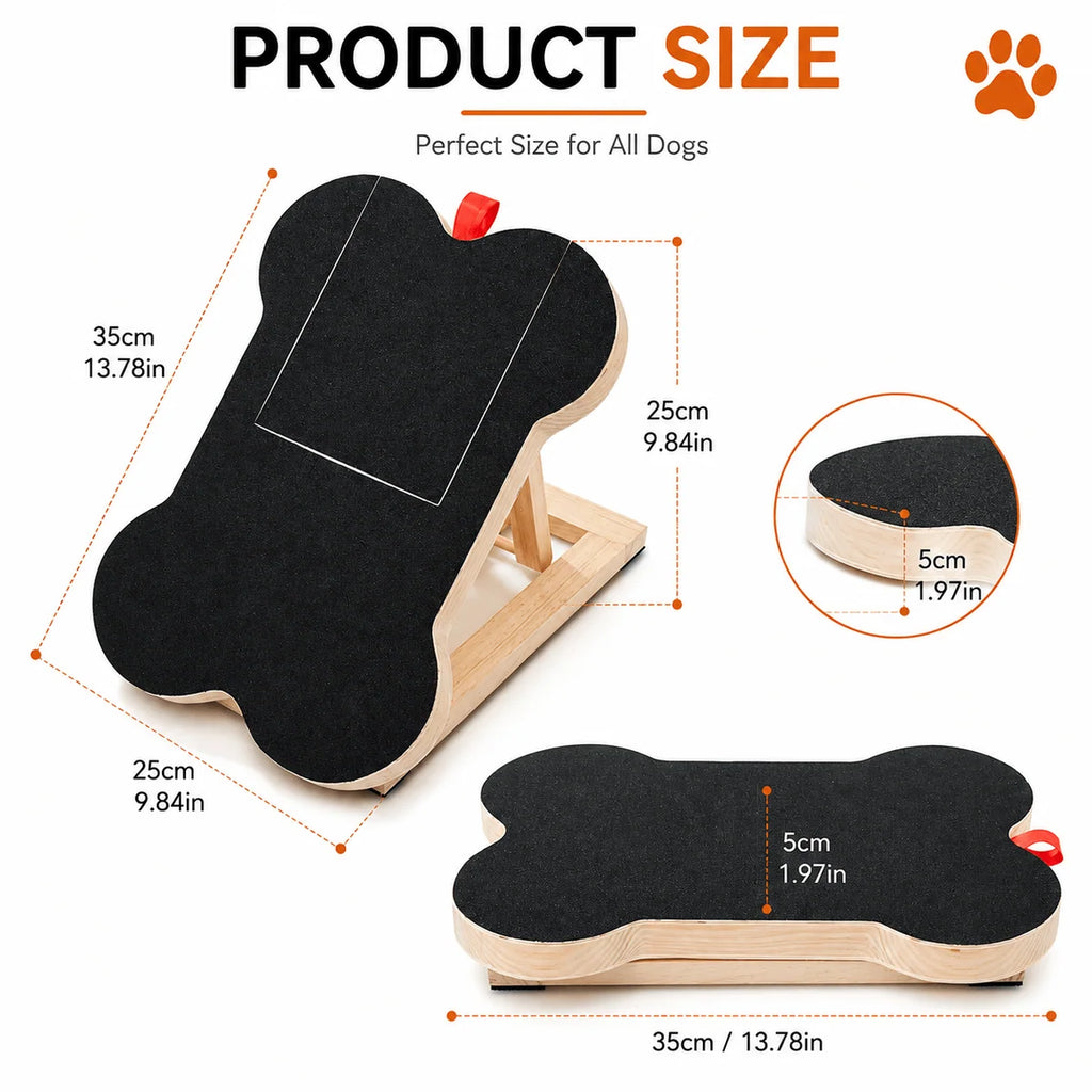 Dog Nail Scratch Board with Hidden Treat Box – Adjustable Angle Nail File Pad