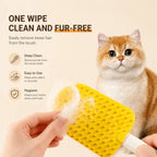 Dual-Sided Silicone Pet Hair Brush for Cats & Dogs – Reusable Fur Remover