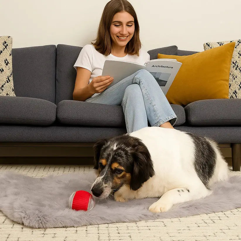 Interactive Rolling Ball for Dogs & Cats – USB Rechargeable Motion-Activated Light-Up Toy